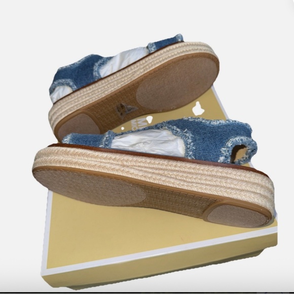 Michael Kors Denim Berkeley Espadrilles Size 8 New In Box - Picture 4 of 6